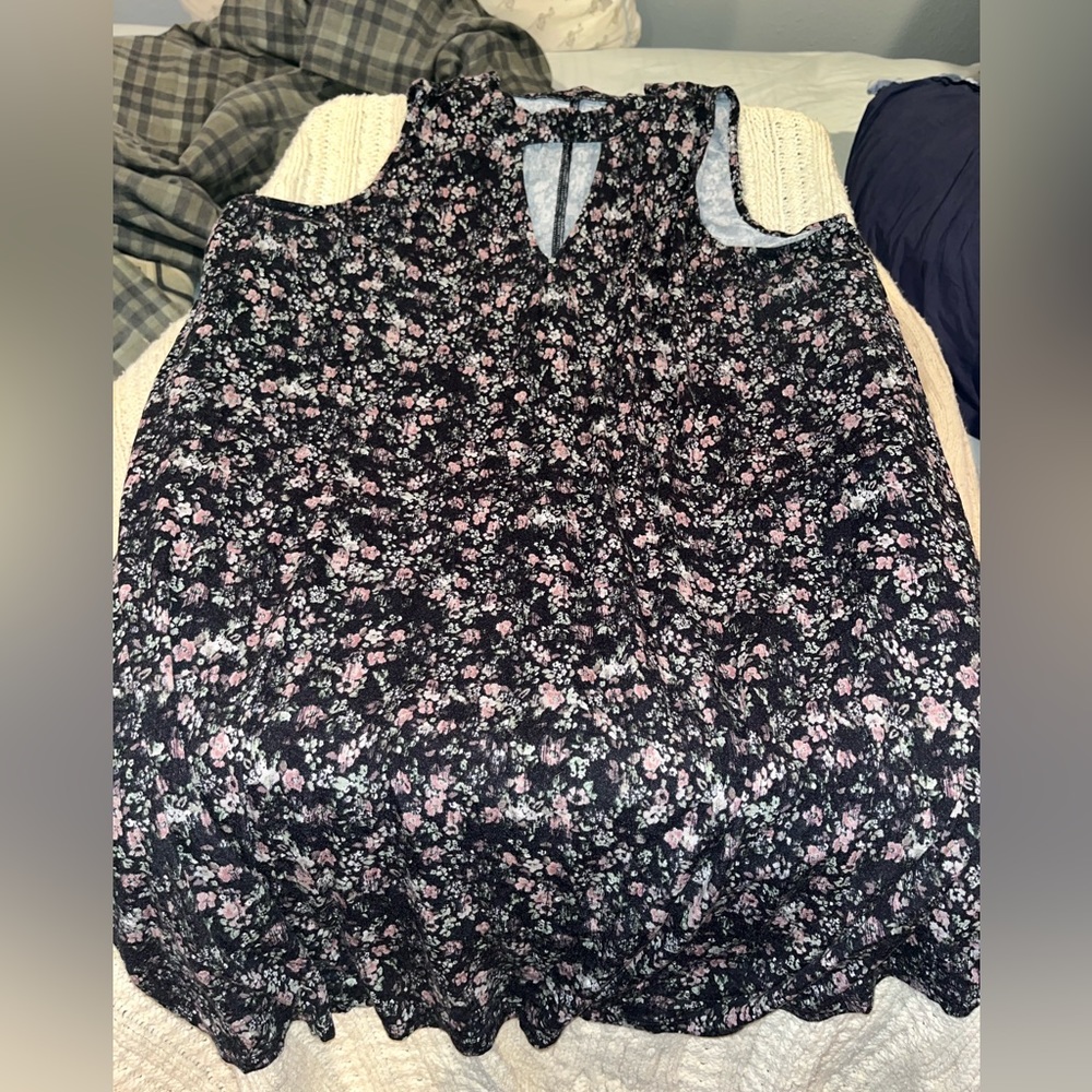 Maurices XXL floral collar dress with cutout chest.